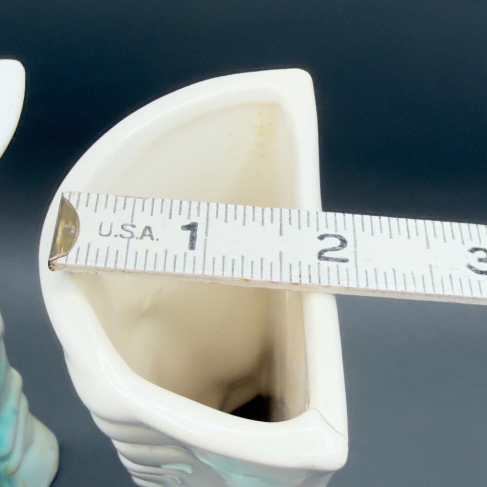 Vintage Wall Pockets Vase Planter Morton Art Pottery Bird of Paradise Pastels - Picture 8 of 16